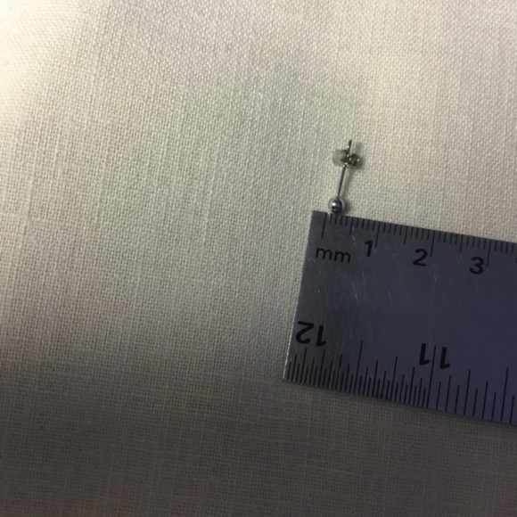 New Sterling Silver Ball Studs - Picture 3 of 3